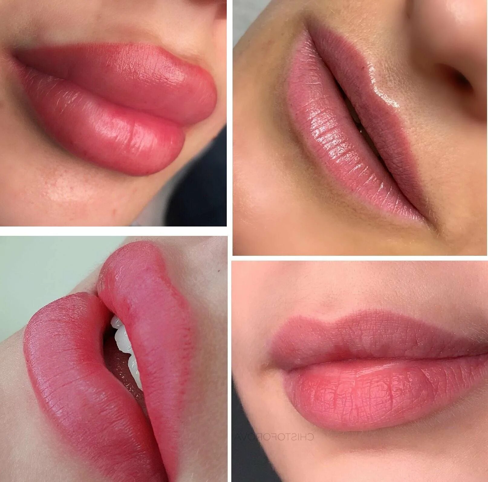 Татуаж губ. Перманентный макияж губ. Увеличение губ перманентным макияжем. Перманентный макияж губ для увеличения губ. Можно уменьшить губы