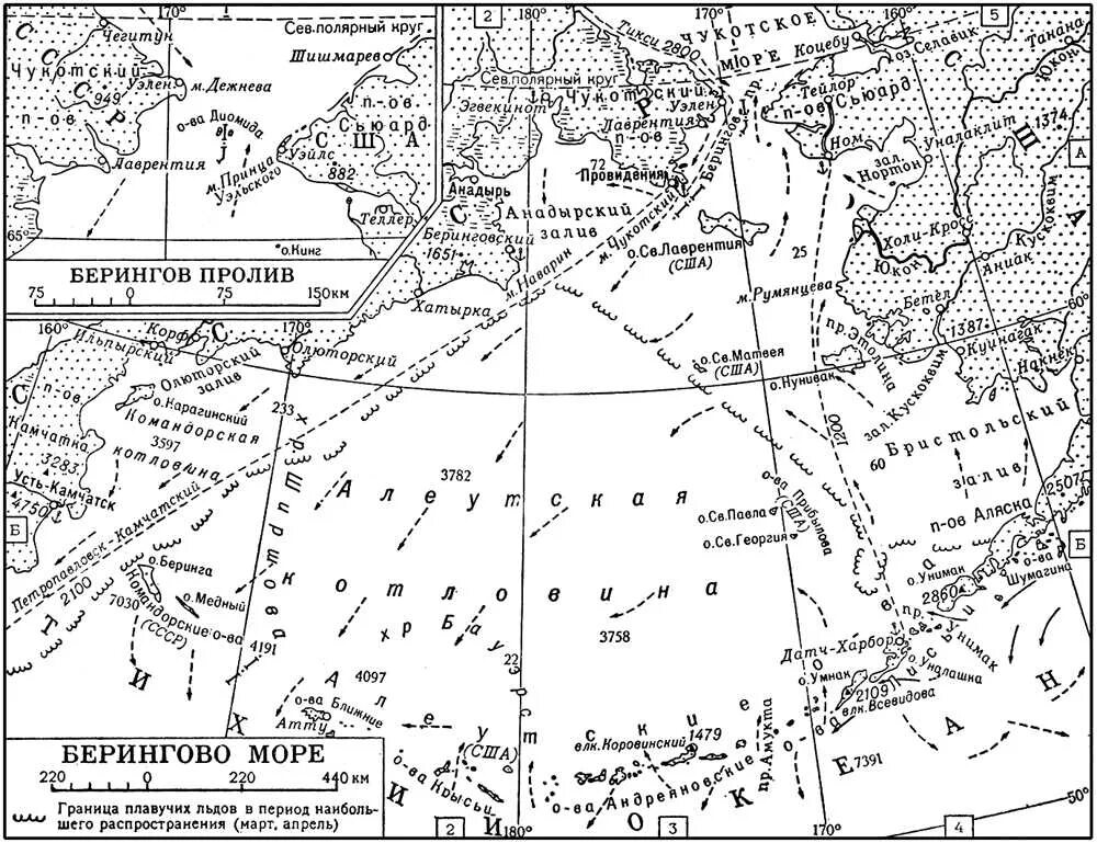 Координаты берингова моря. Карта глубин берингова пролива. Рельеф дна берингова моря. Берингово море на карте тихого океана. Берингов пролив море на карте.