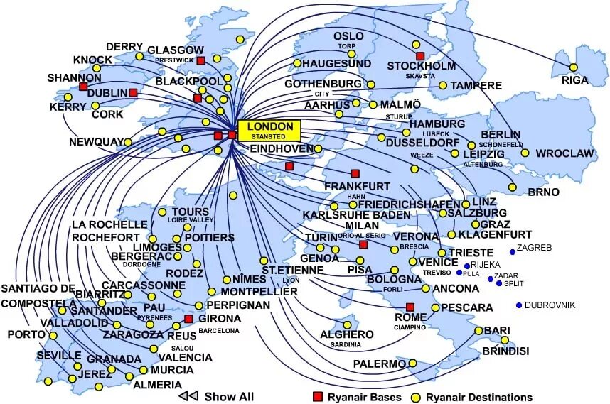 Направление полетов самолетов. Карта полетов. География полетов Ryanair. Схемы авиалиний. Маршруты самолетов на карте.