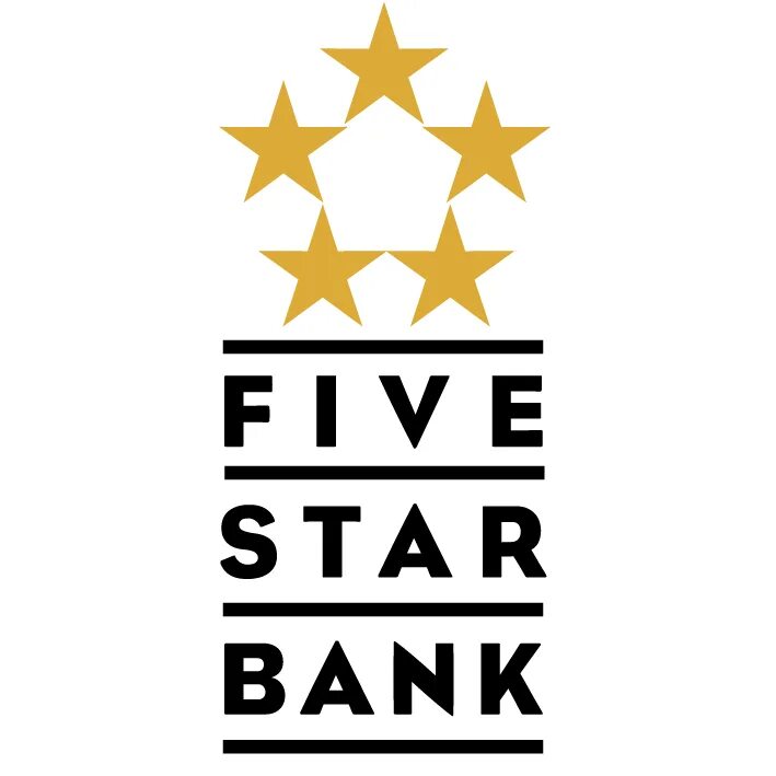 Star banks. Five Star Bank. 5 Звезд. Five Stars лого. 5 Star logo.