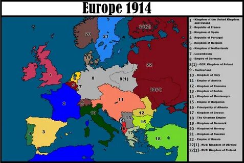 Европа 1914
