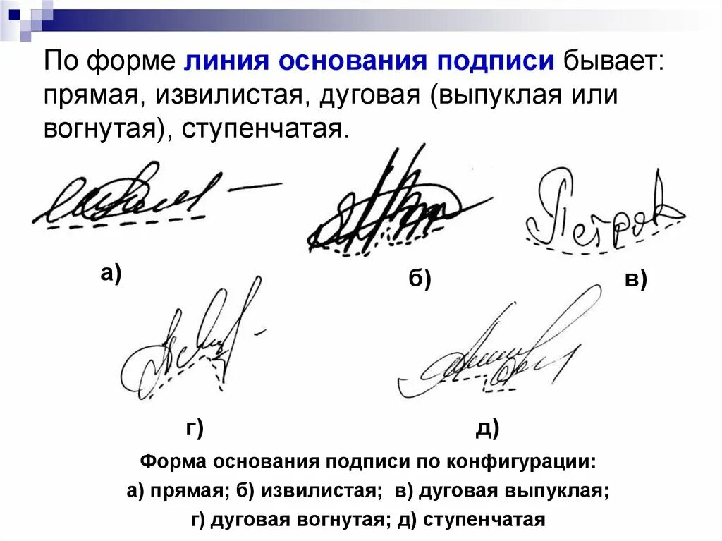 Подписать картинку. Виды подписей. Различные виды подписей. Подпись Шевченко. Форма линии основания подписи дуговая вогнутая.