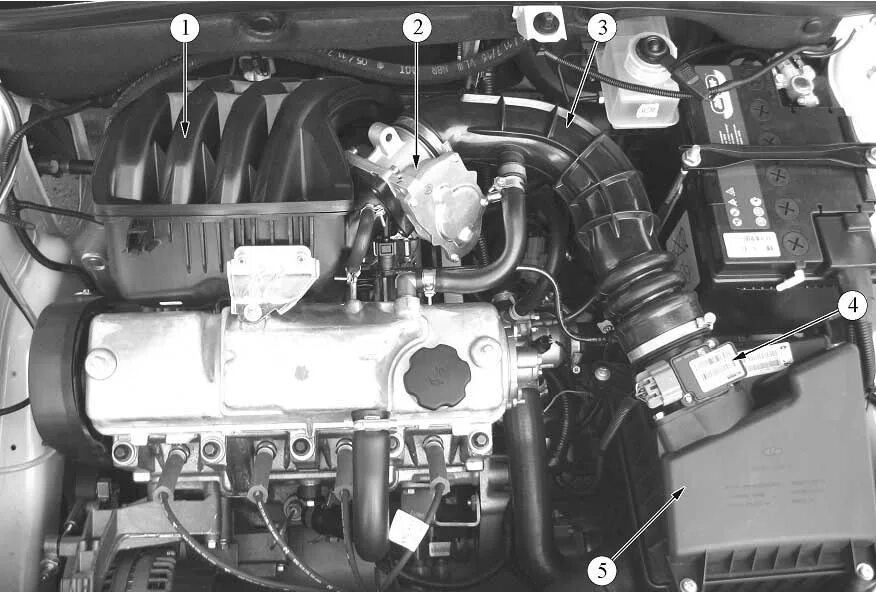 Двигатель впуска воздуха. Система впуска Гранта 8 клапанная. Система впуска Калина 1.