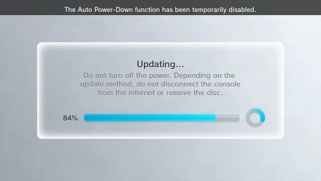 Nintendo Wii Прошивка. Desactivado. U update