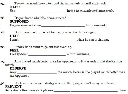 Use of english tasks