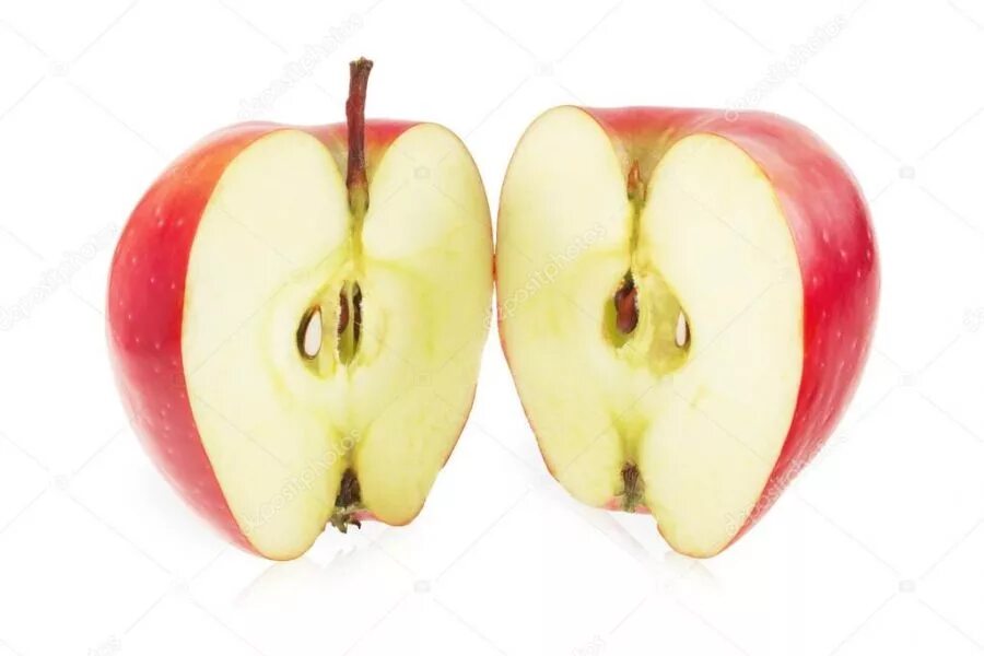 Разобьем пополам. Половинка яблока. Яблоко разрезанное пополам. Яблоко разрезанное на две части. Две половинки яблока.
