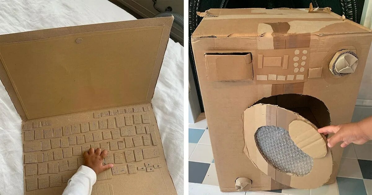 Using cardboard