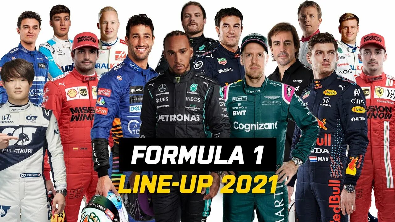 Формула 1 последний этап результаты. F1 2021 Drivers. Команды f1 2021. Формула 1 2021. F1 участники.