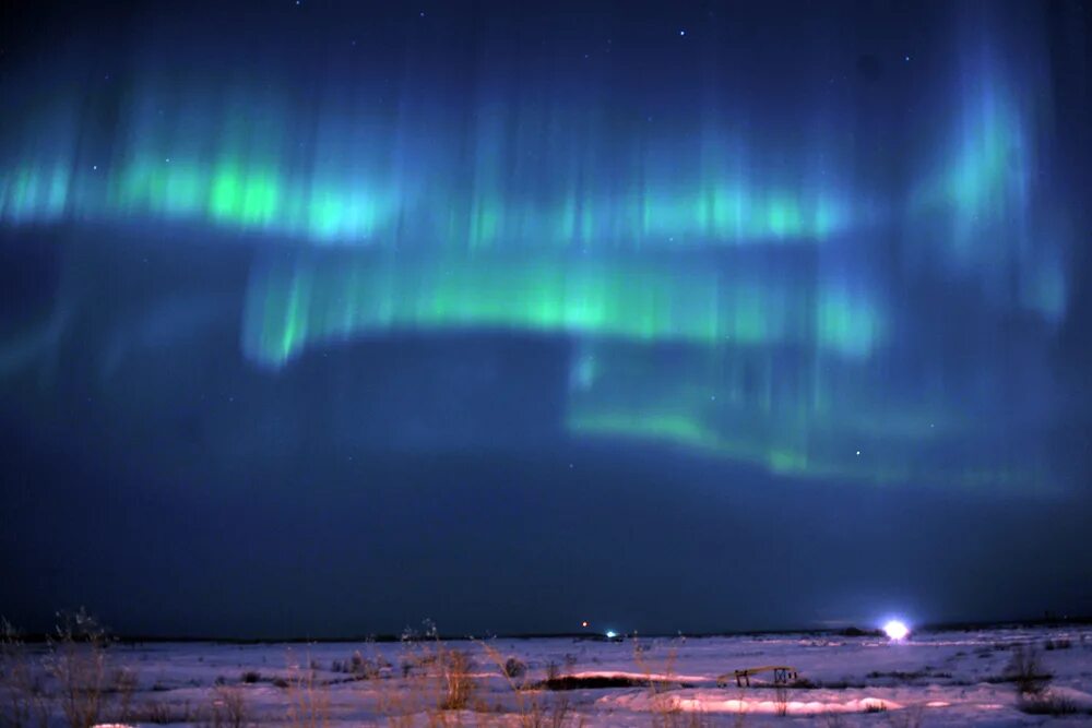 северное сияние на ямале