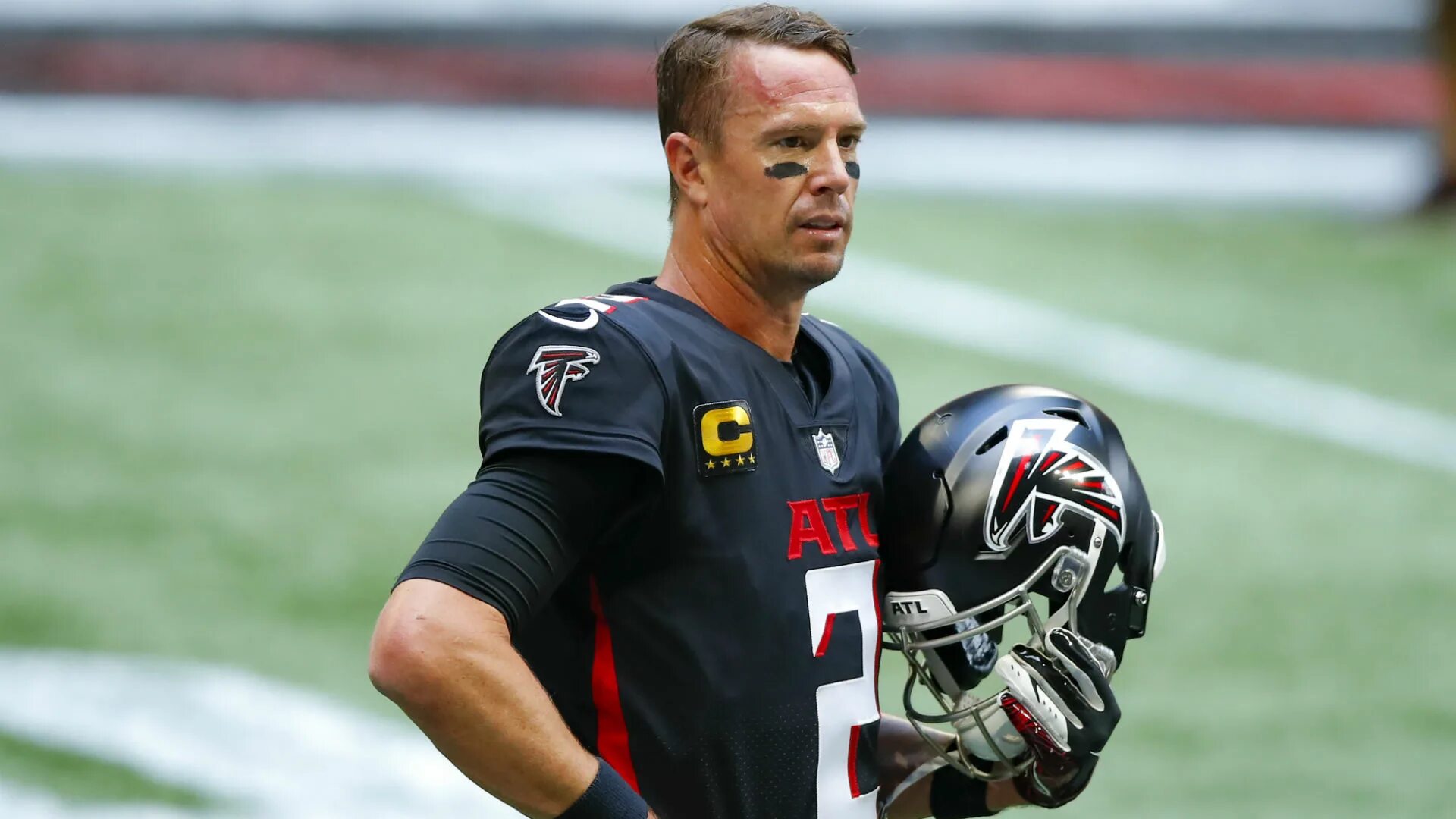 Matt is playing football