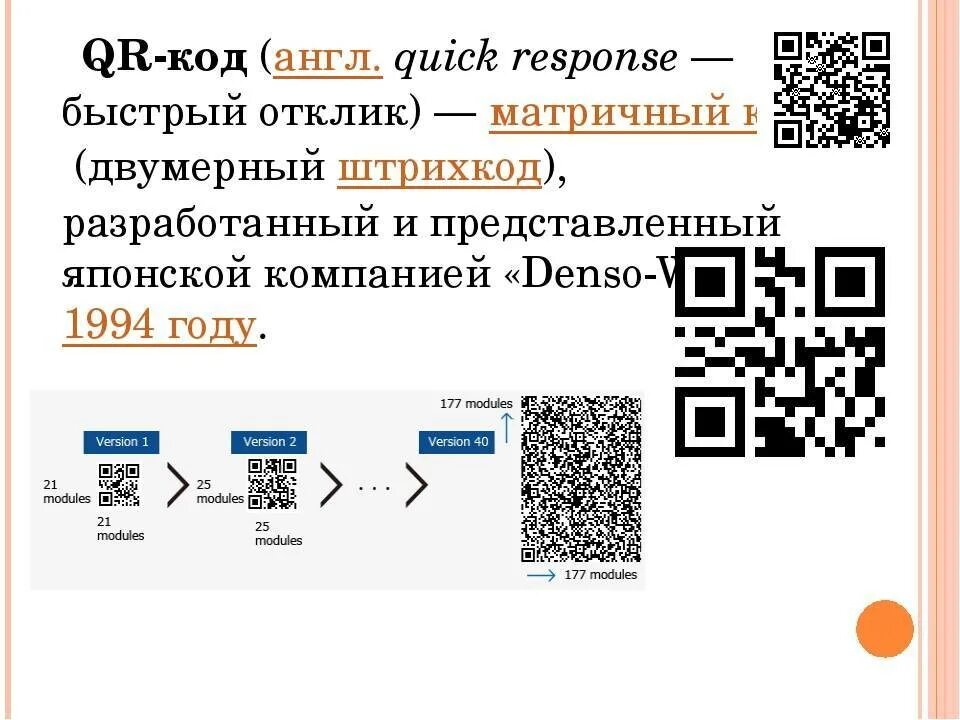 Данные qr кода
