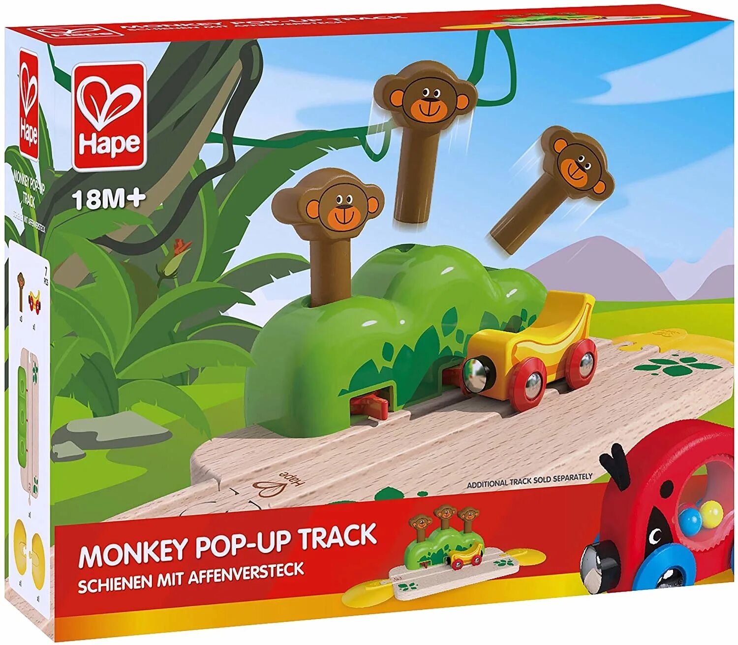 Popping track. Трек Hape. Monkey Pop. Hape обезьяны. Обезьяний трек игрушка.