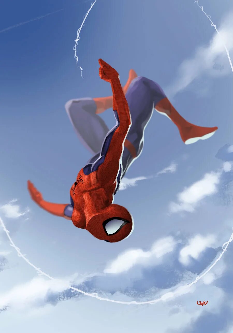 Человек паук в прыжке. Человек паук в полете. Человек паук полет. Человек паук падает.