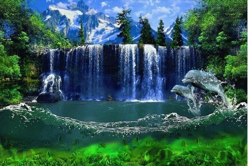 Waterfalls Lit With Glow Sticks in 2024 Long exposure photos, Rainbow waterfall,