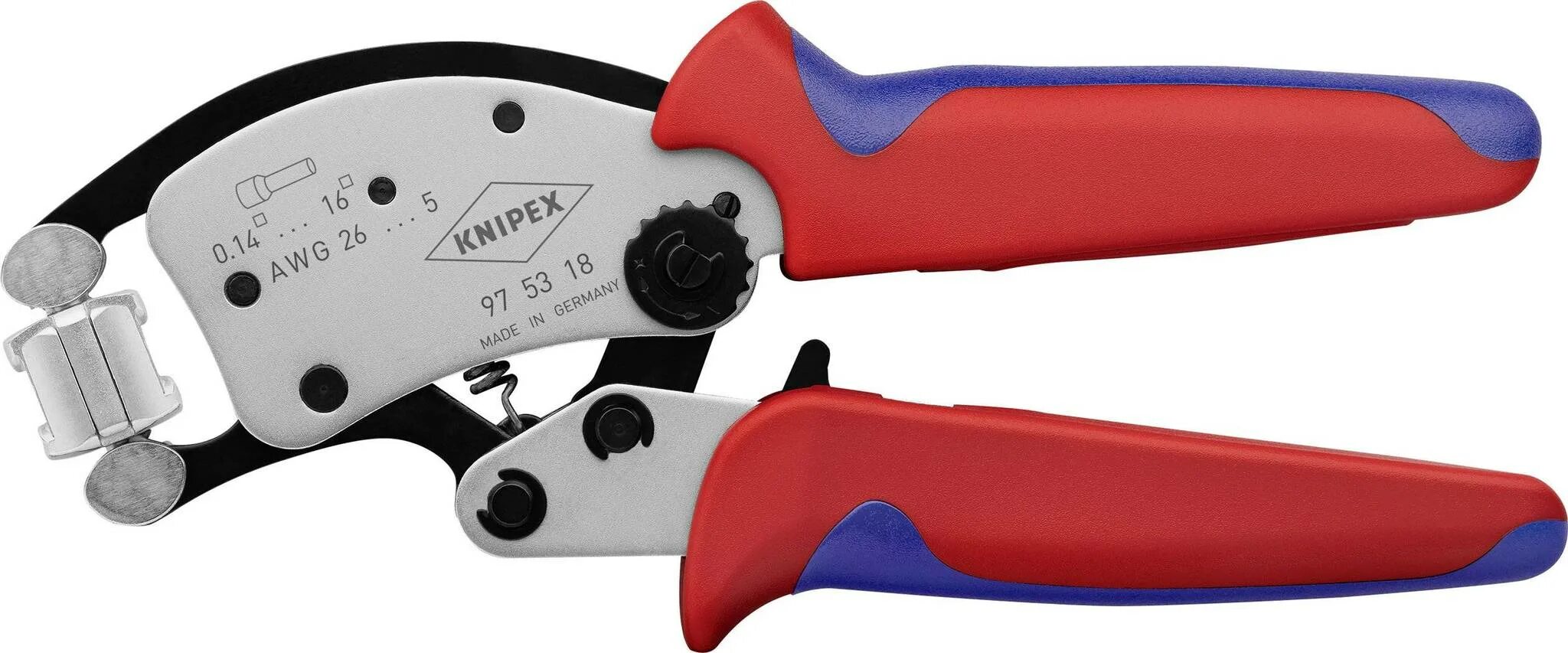 Knipex KN 975318. Knipex 97 53 18. KN-975318. Кримпер Книпекс для обжима наконечников. Клещи для опрессовки купить