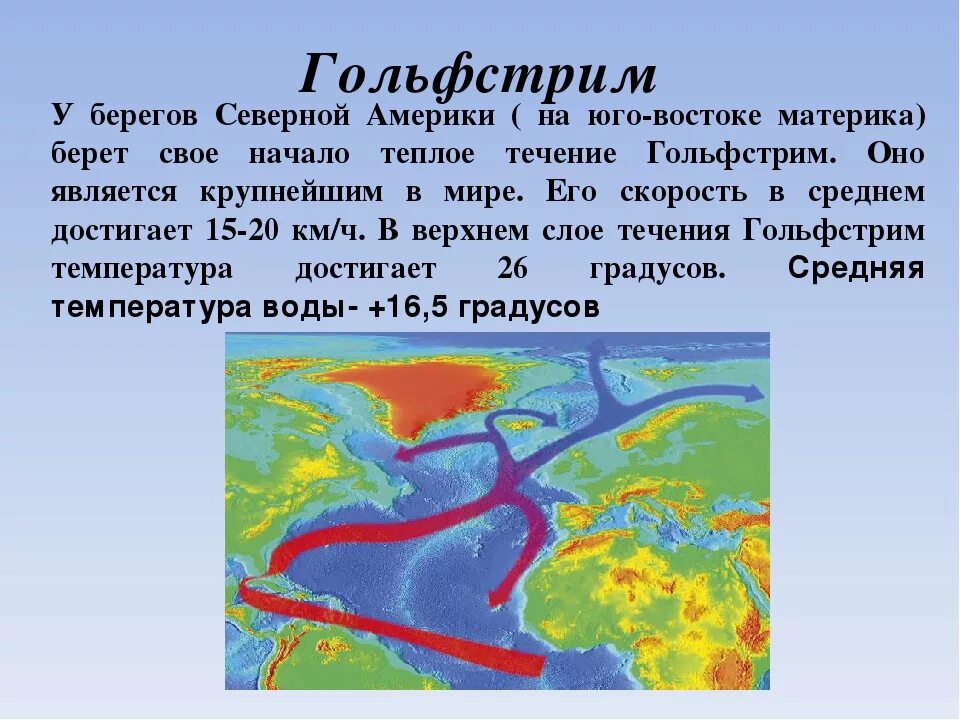 Почему появляются течения. Гольфстрим течение. Течение Гольфстрим на карте. Гольфстрим схема. Океаническое течение Гольфстрим.