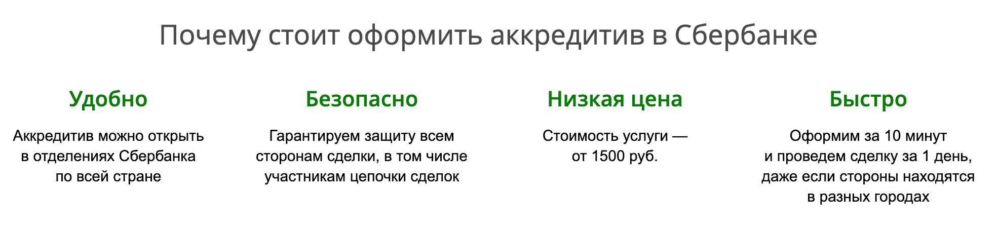 Аккредитив сбербанк для физических лиц при сделке