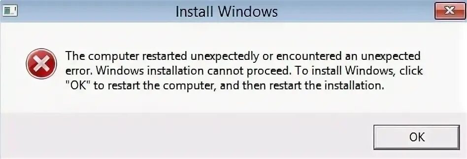 Unexpected error encountered