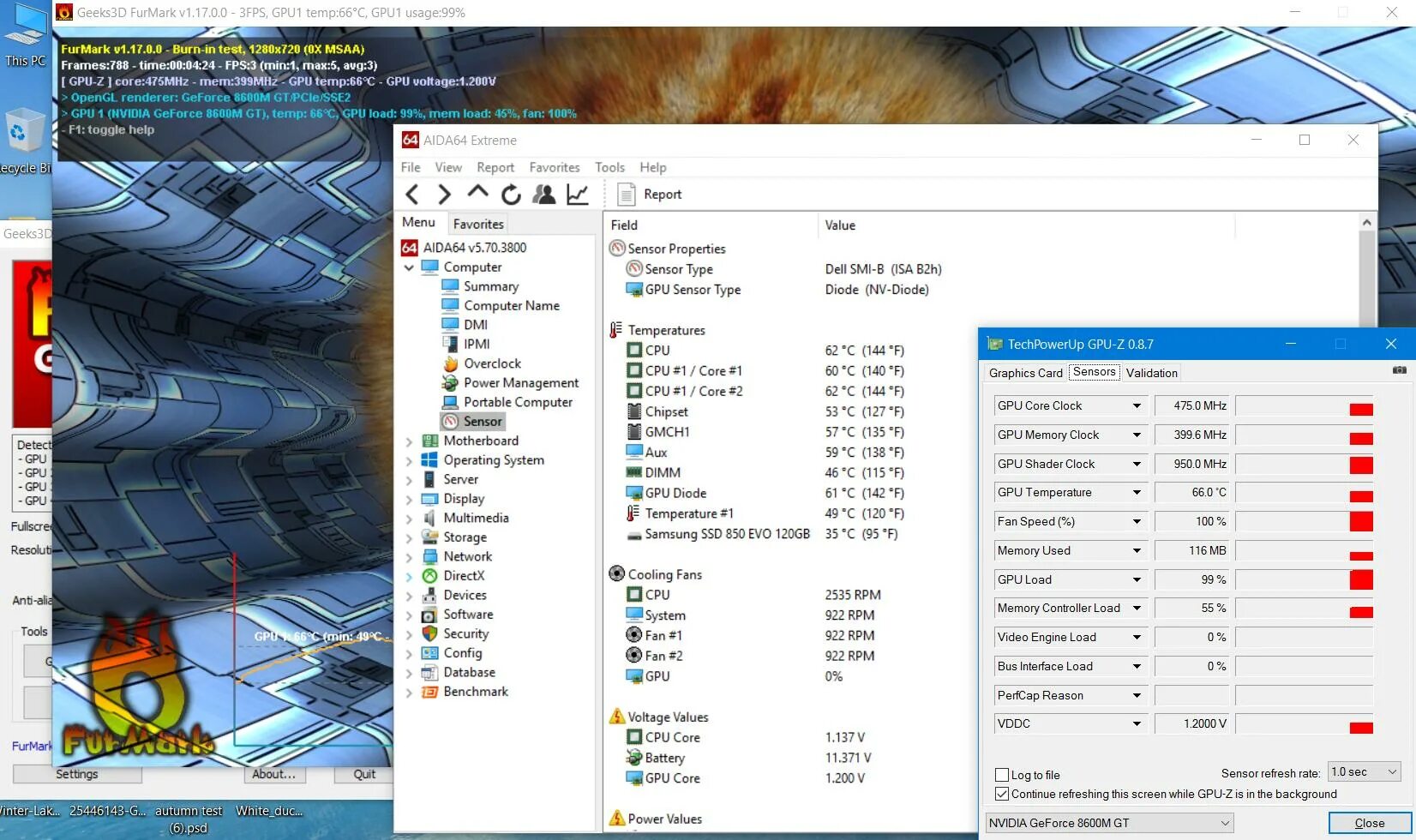 Furmark requires an opengl 2.0. Furmark requires an opengl 2.0