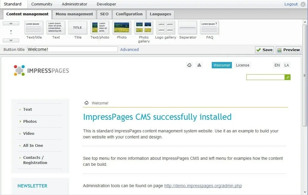 Go build example