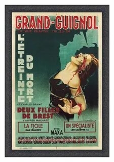 Vintage Grand Guignol Theater Poster (L Etreinte Du Mort) Vintage Movies, V...