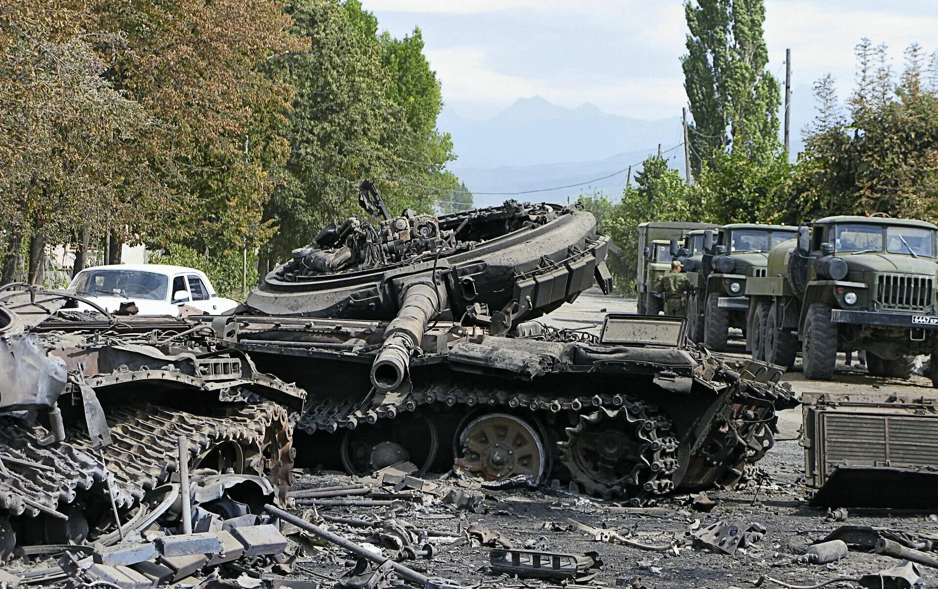Грузия и осетия конфликт. Цхинвали Южная Осетия 2008.