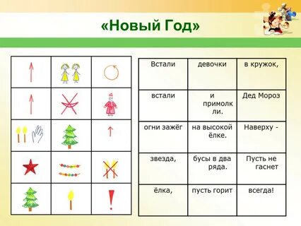 Мнемотаблицы стихи про новый год