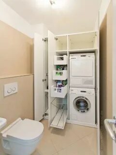Стиралка и сушилка в шкафу