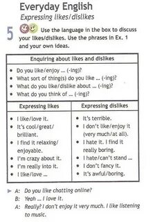 Likes dislikes перевод
