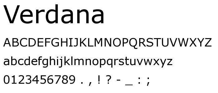 Verdana sans