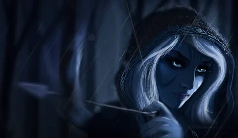 Drow ranger DOTA Defence of the Ancients archer forest geonini drop water r...