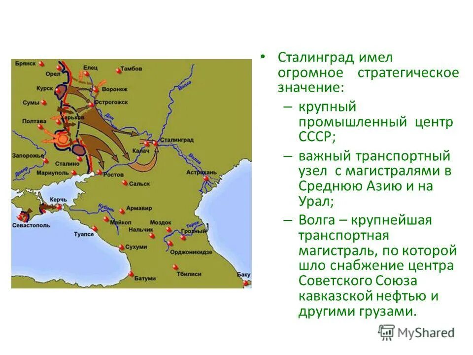 Какие последствия имела великая отечественная. Стратегическое значение Сталинграда. Сталинград транспортный узел. Стратегическая важность Сталинграда в ВОВ. Крупный транспортный узел Сталинградская битва.