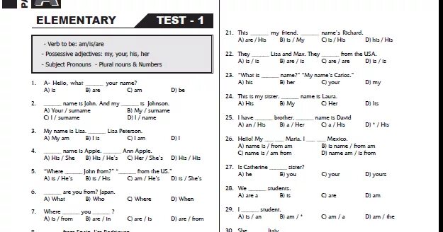 Quick test english. Тест английский язык уровень a2 (Elementary). Elementary Test 4 Key ответы. Test English Elementary ответы. Задания уровня Elementary.
