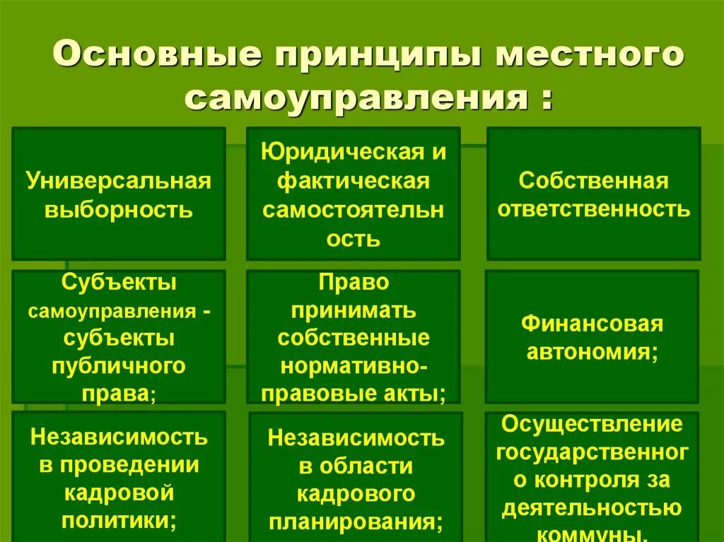 Основными органами самоуправления являлись. Принципы местного самоуправления. Основные принципы местного самоуправления. Принципы осуществления местного самоуправления в РФ. Принципы местного самоуправления таблица.