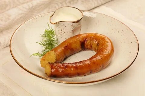 Домашняя колбаса с картошкой