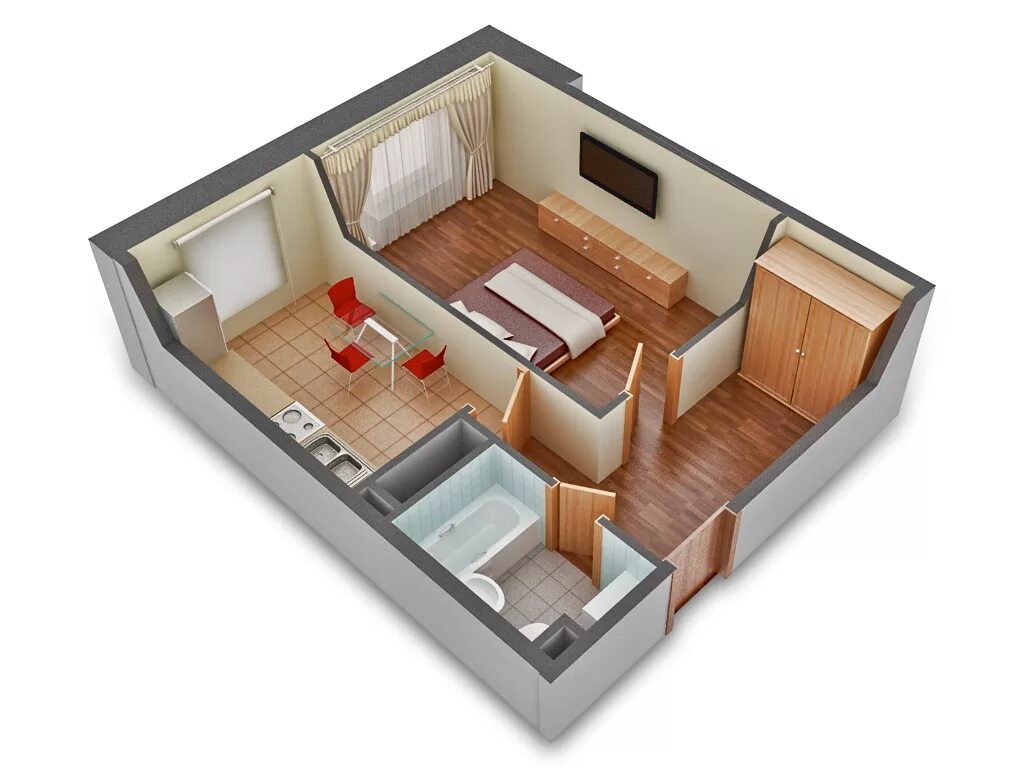 Квартира 6 метров. Планировка квартиры. Однокомнатный домик планировка. 3d планировка двухкомнатной квартиры. Проект однокомнатной квартиры.