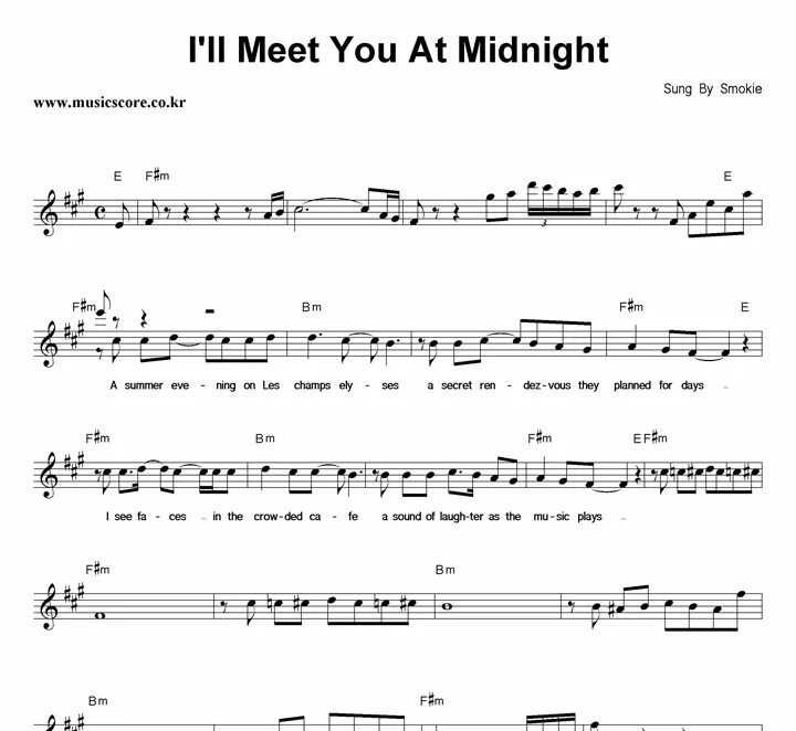 Смоки Ноты. Smokie i'll meet you at Midnight Ноты для фортепиано. Smokie - i'll meet you at Midnight Ноты. I'll meet you at Midnight Ноты. Cleffy meet текст