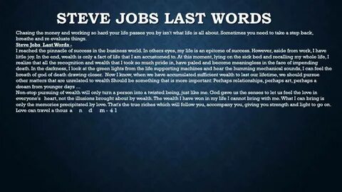 The has the last word