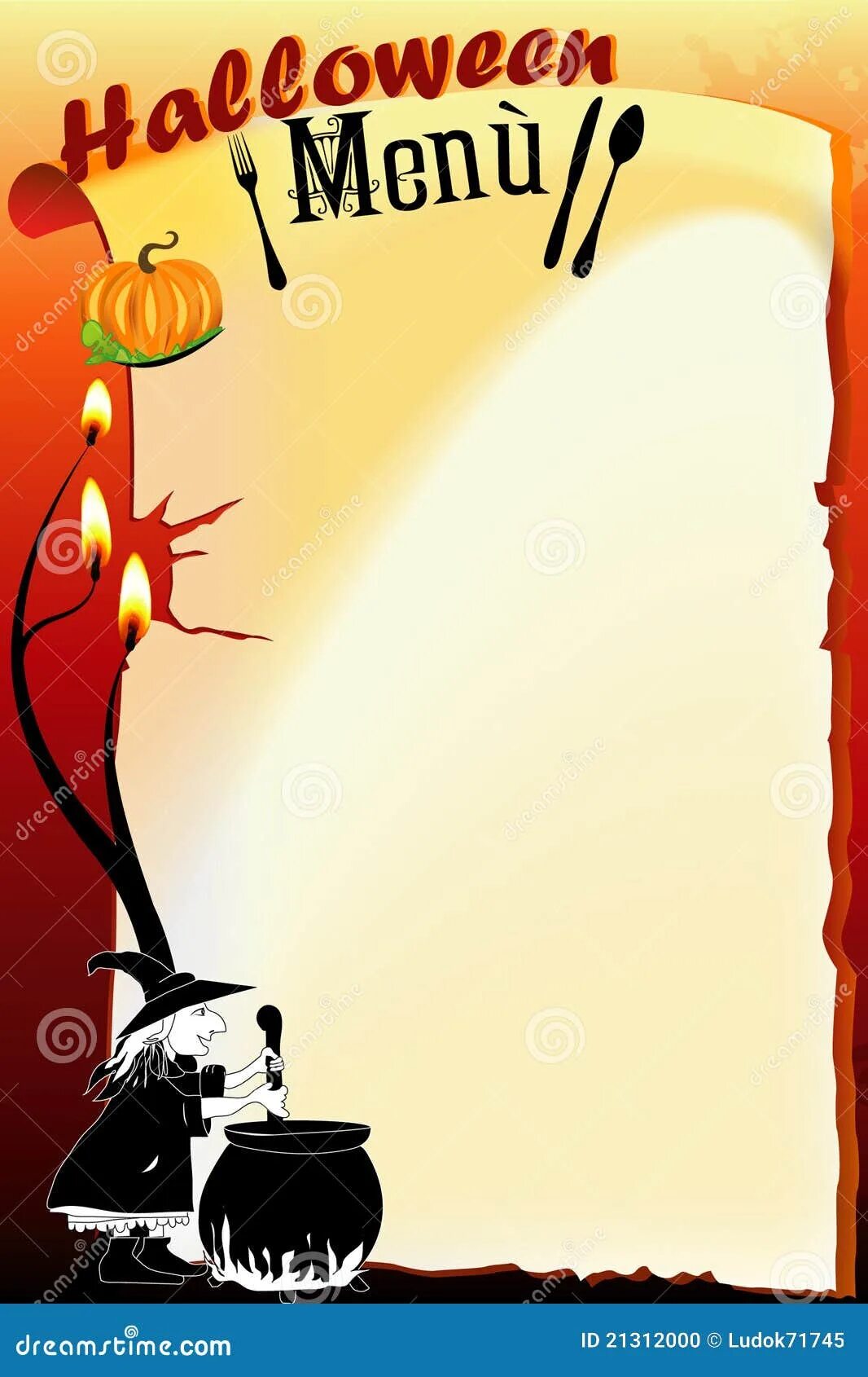 Halloween menu