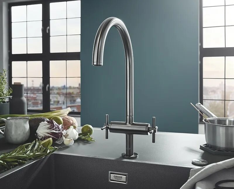 Смеситель Grohe Atrio. Смеситель Grohe Atrio New. Смеситель Grohe Atrio 21019. Смеситель Grohe для кухни суперсталь. Качественные смесители для кухни