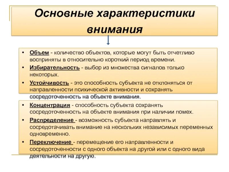 Характеристики внимания. Характеристика свойств внимания. Основная характеристика внимания. Характеристики внимания в психологии. 5 свойств внимания