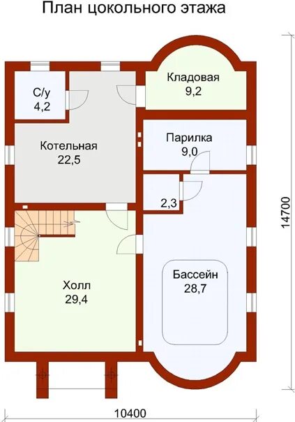 Проект "Старк" площадь - 515.6 кв.м., из материала газоблок, кол-во этажей 2