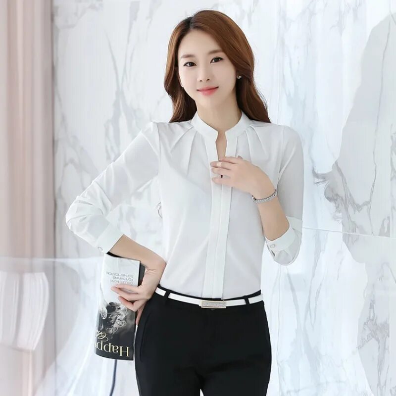 Белые офисные блузки. Блузка с длинным рукавом. Белая блузка. Шифоновая блузка с длинным рукавом. Офисные блузки.
