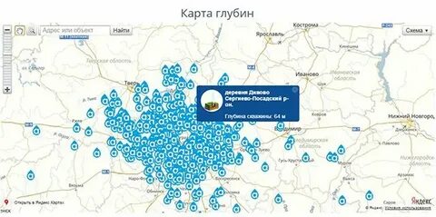 Карта скважин московская