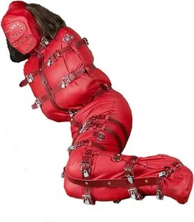 100% Real Leather Bondage Restraint Bodysuit SleepSack Bag BDSM Leather...