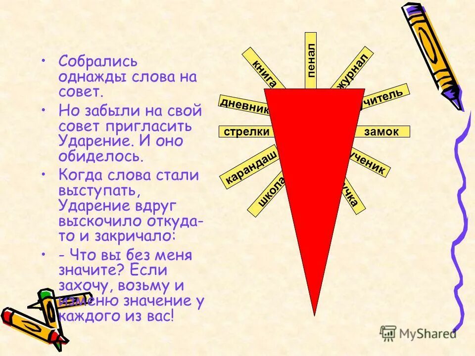 После слова однажды