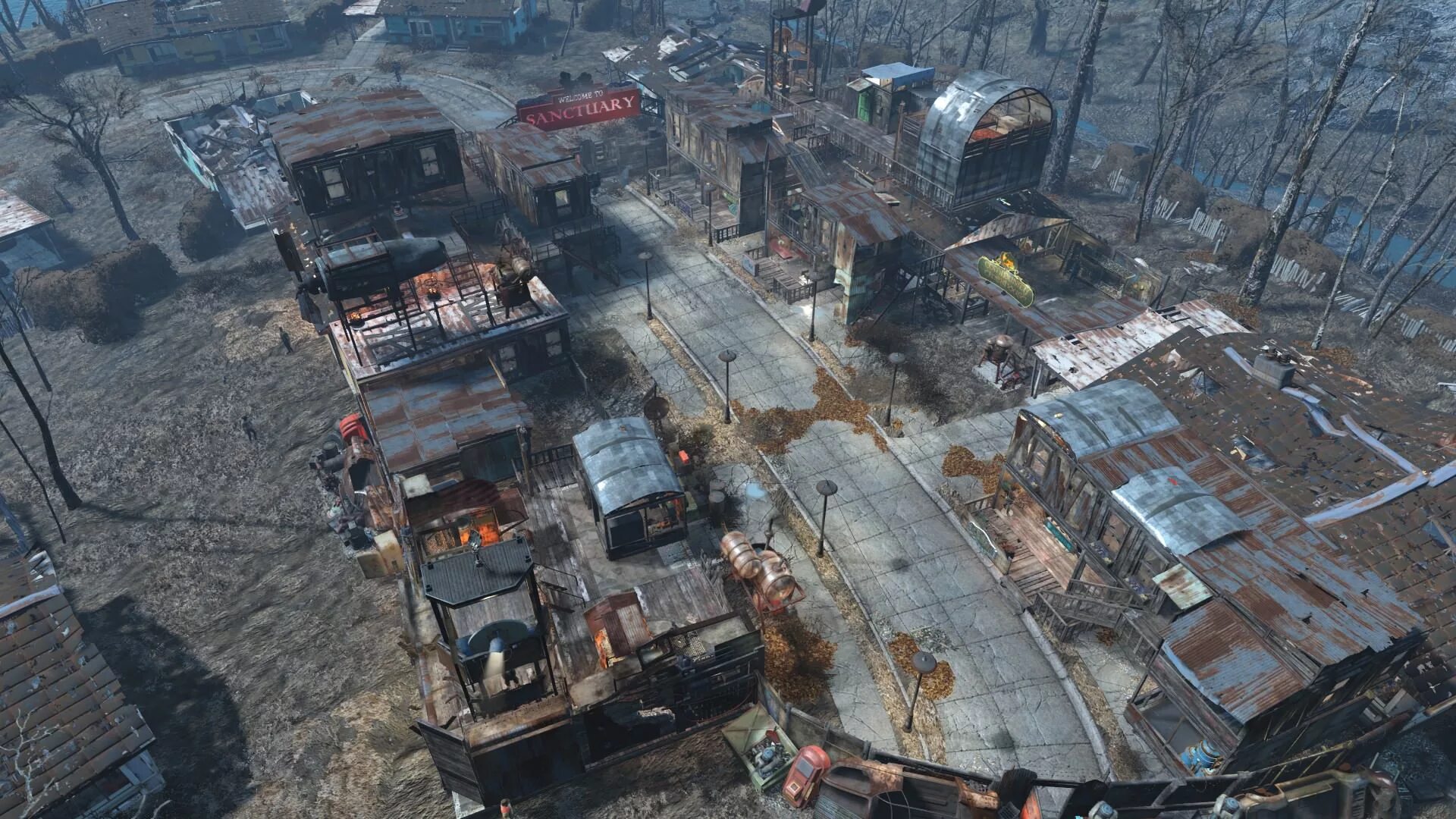 Sim settlements 2 chapter 2. Sanctuary SIM Settlements. САНКЧУАРИ поселение Горизонт. City Plans SIM Settlements Fallout 4. Нападения на Сенкчуари.