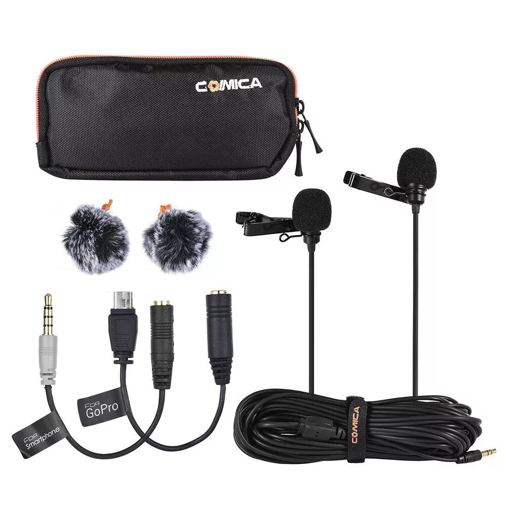 Петличный микрофон. Микрофон comica cvm-d02. петличный микрофон lavalier microphone. двойной петличный микрофон comica 6м. микрофон comica cvm-d02 14704.