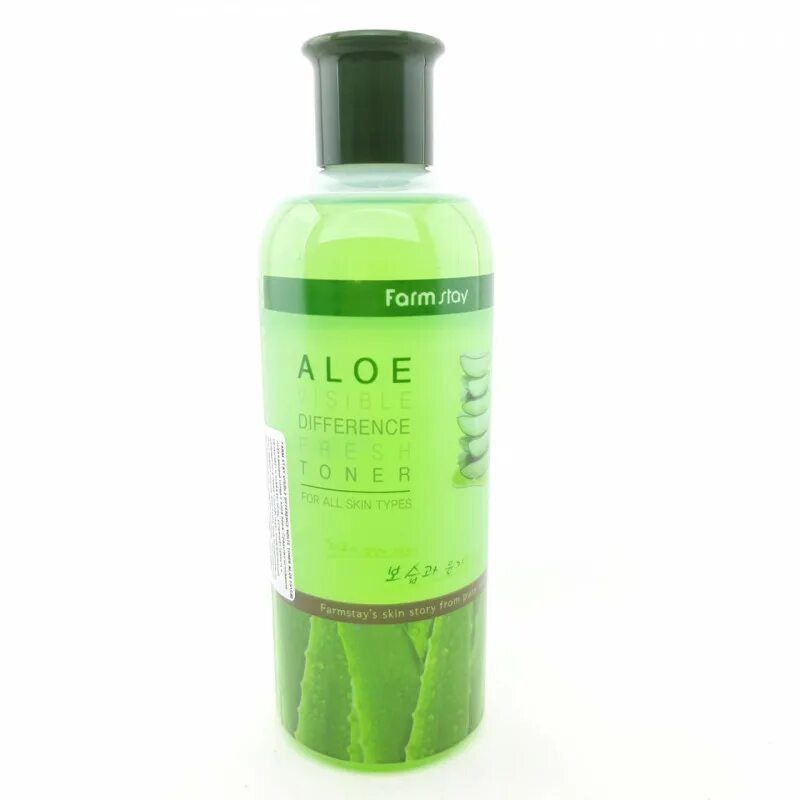 Тонер Aloe visible Toner / 350 мл. Farmstay. Тонер освежающий с экстрактом алоэ, 350мл.. Увлажняющий тонер с экстрактом алоэ Farmstay visible difference Fresh Aloe Toner, 350 мл.