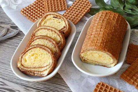 Вафельные рулетики